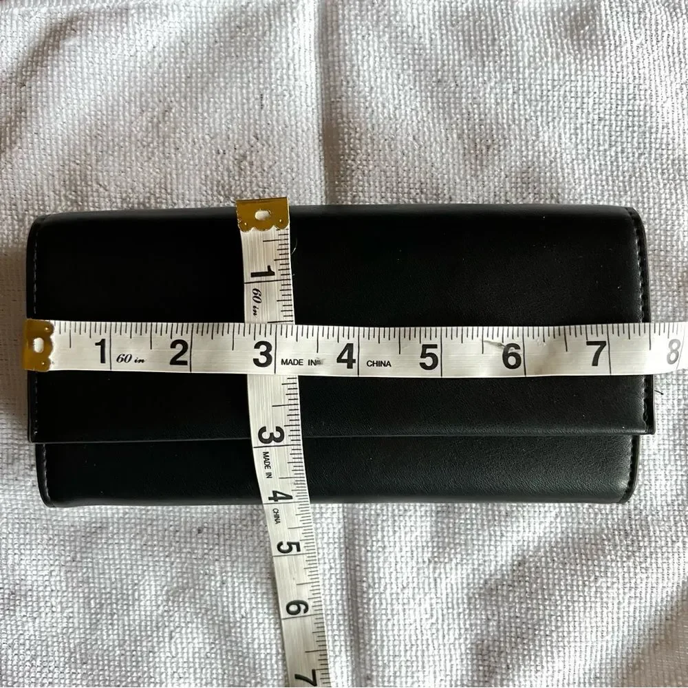 A New Day Women’s Black Vegan Faux Leather Wristlet Wallet